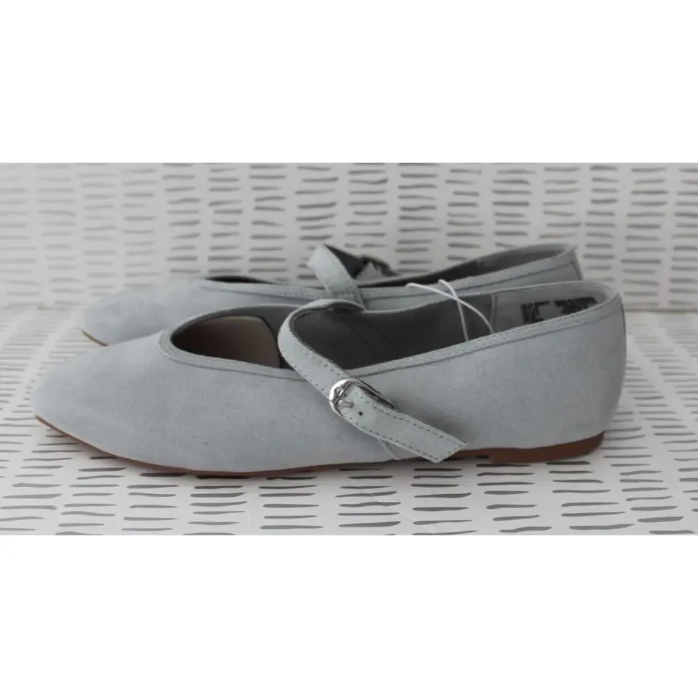 Old Navy Womens Mary Jane Ballet Flats Blue Suede Size 8.5 NWT